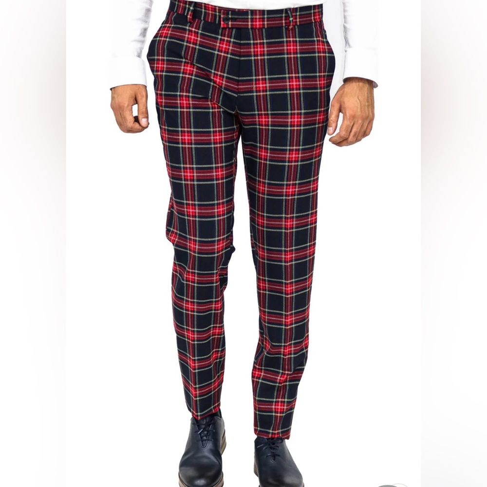 Wessi Mens Plaid Slim Fit Pants Sz 32x28 NWT  Casual Preppy